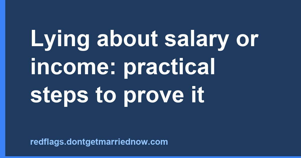 Lying about salary or income: practical steps to prove it